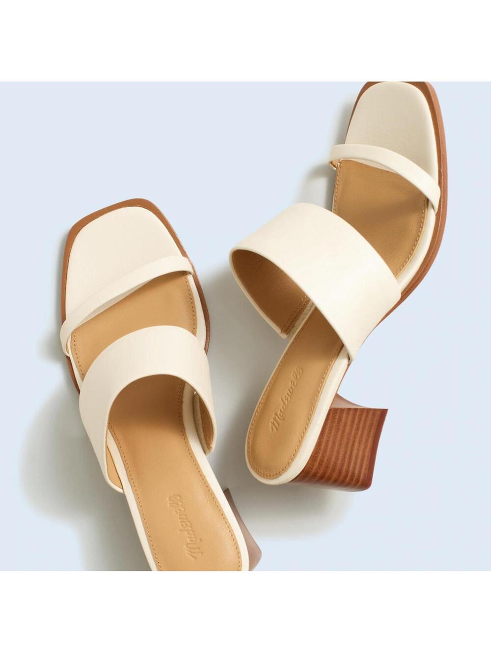 Madewell Kaitlin Leather Cloudlift Strappy Sandal Heels - Women's 7.5